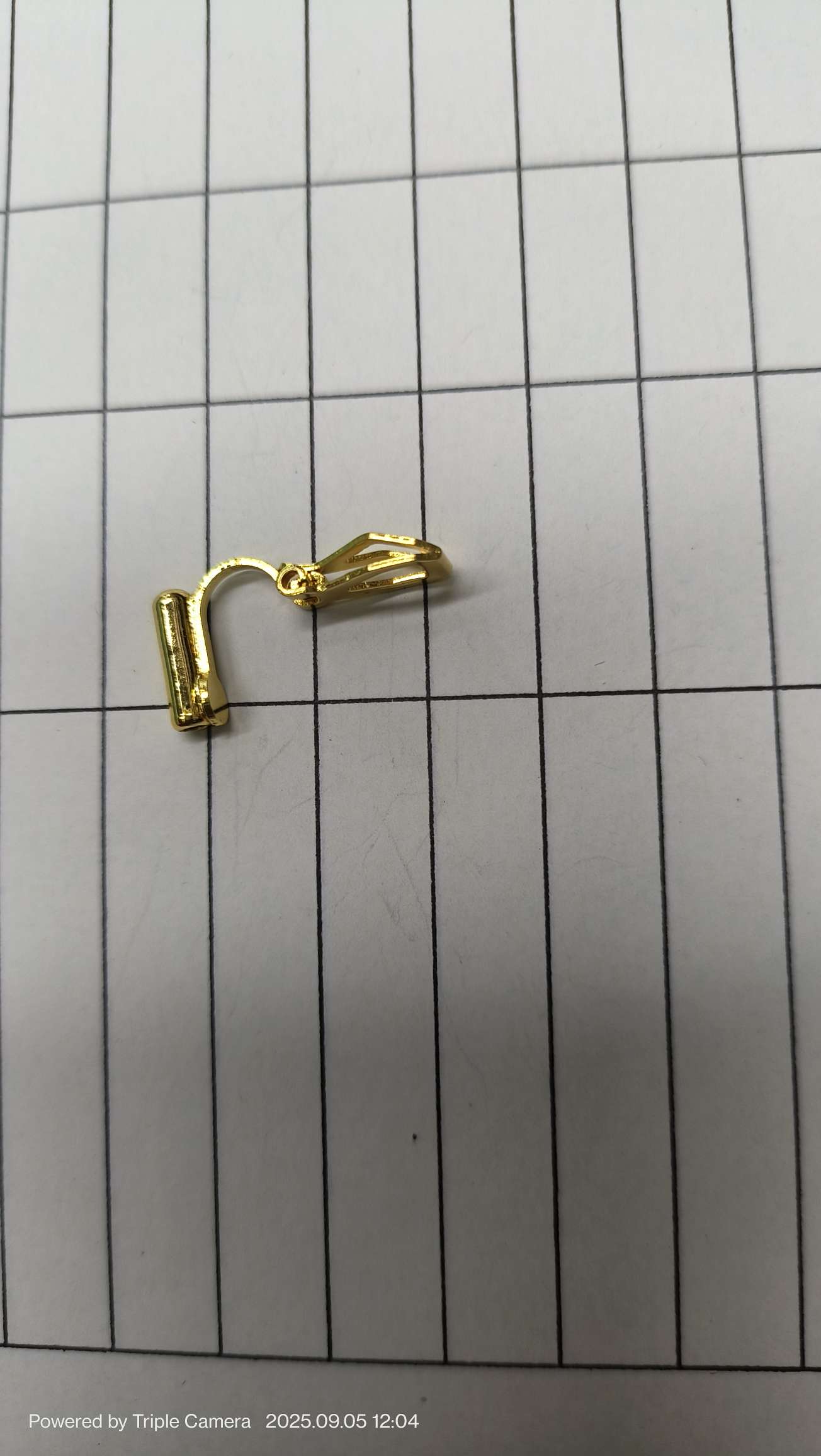 三角耳夹（无需打耳洞）焊插针套转换器金色产品图