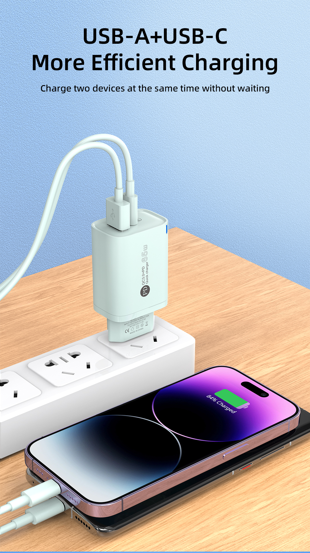 77-A3C SUOGE Sogo charging head charger, digital charger, fast charging, multi-functional portable charger, compatible with Apple and Android mobile phones and tablet charger accessories pic 4
