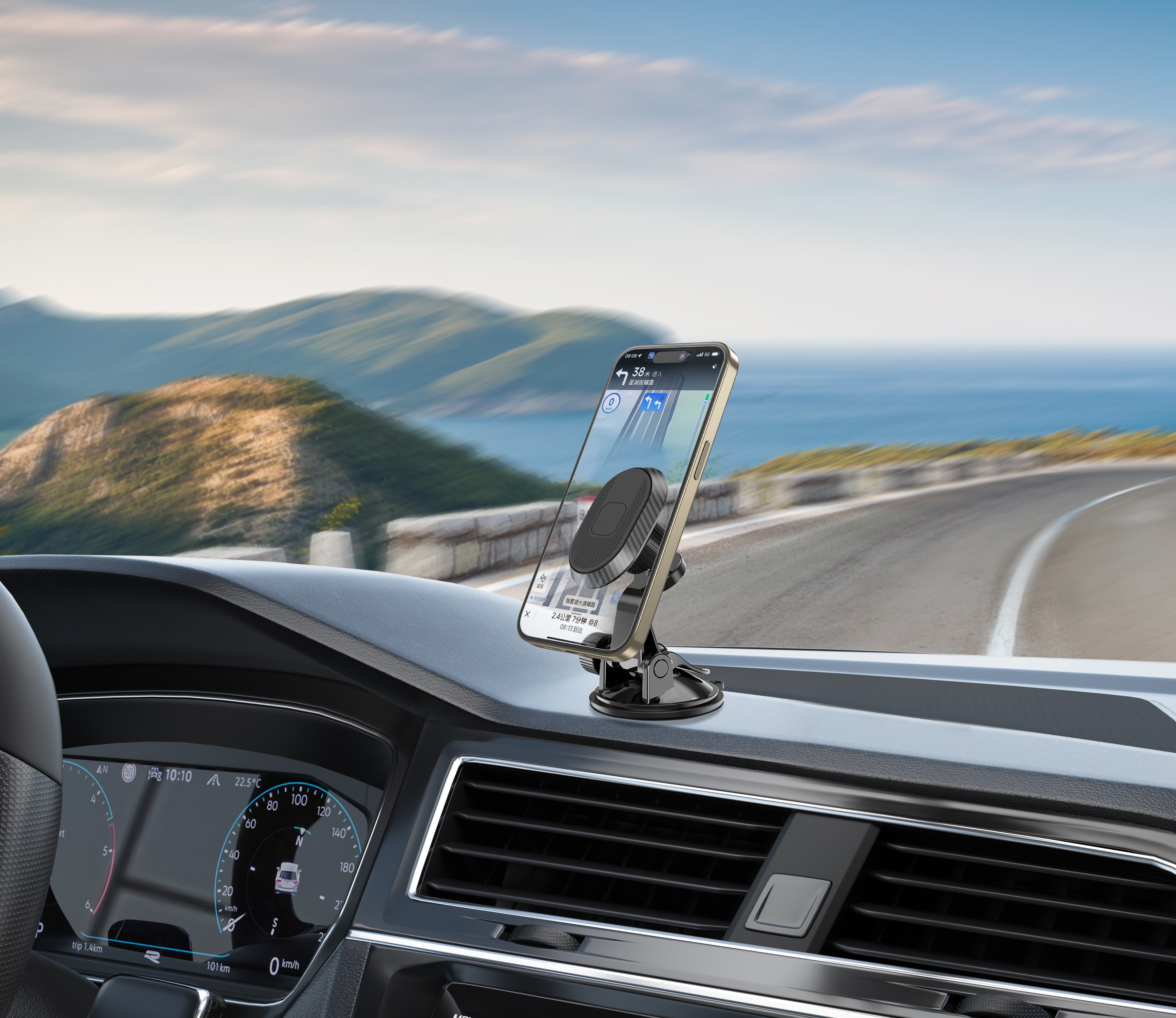 车载手机支架/车载支架/手机卡扣/奔驰车手机支架车载/手机车载支架产品图