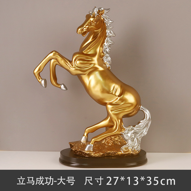 创意立马招财摆件办公室桌面书柜书房客厅酒柜马到成功装饰品产品图