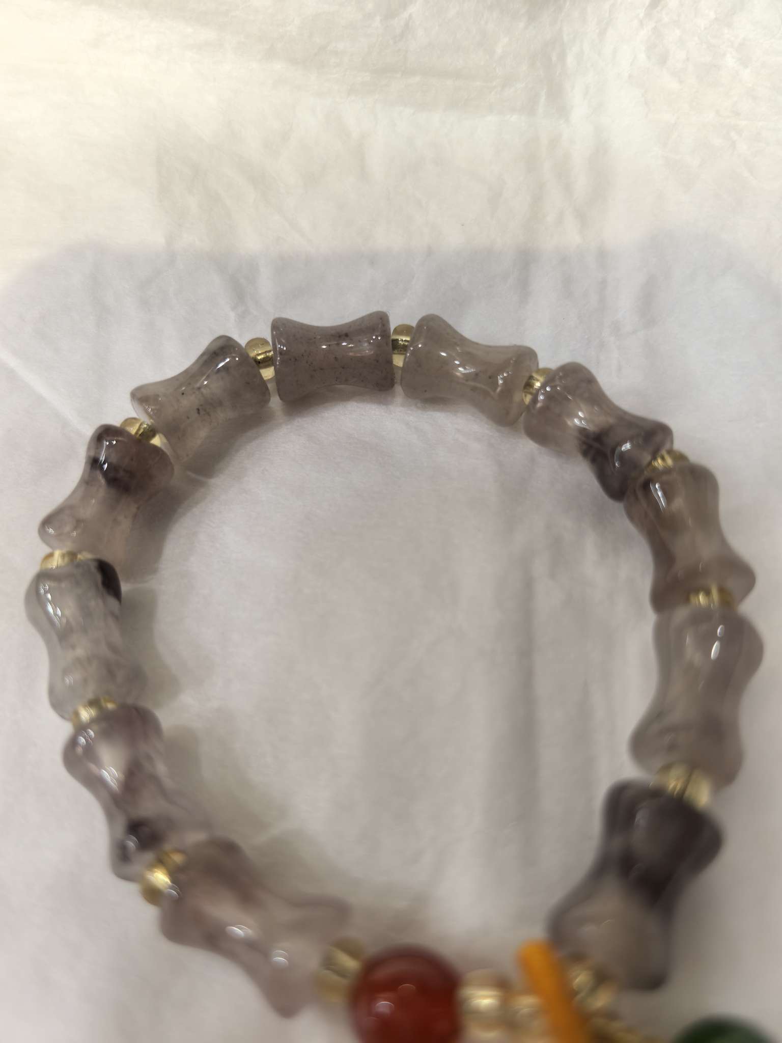 Popular jewelry wholesale: Golden thread jade bamboo joint bracelets detail image 6