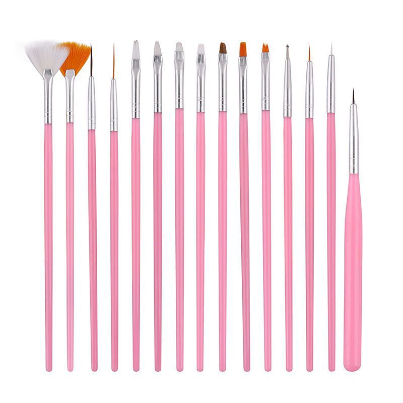 新款美甲拉线笔彩绘笔画花笔15支专业套装批发外贸定做代销加工厂详情4
