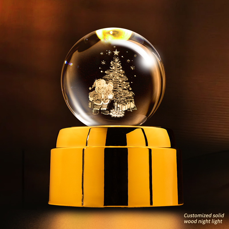 旋转水晶球小夜灯灯具装饰灯具装饰台灯亚克力摆件饰详情图19