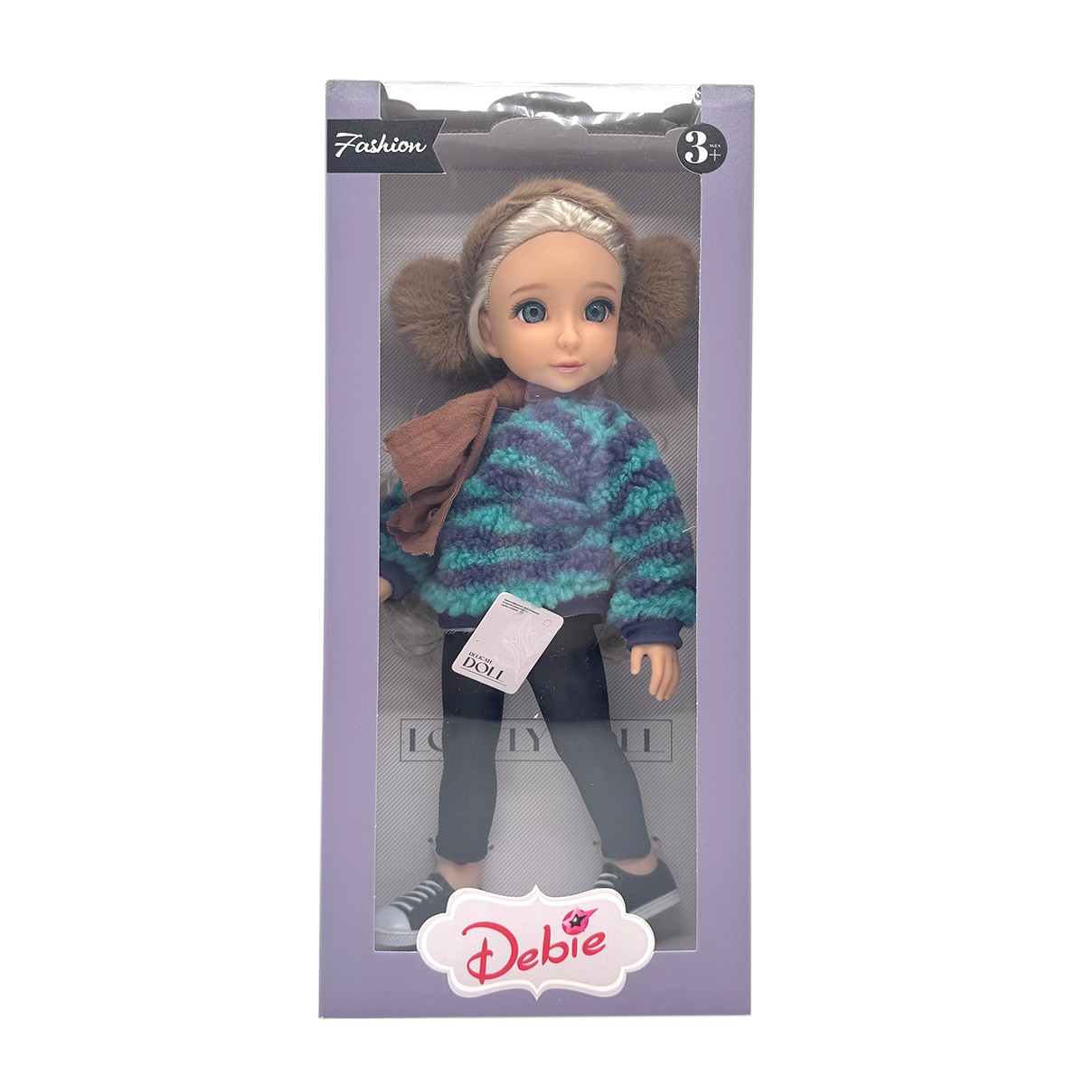 新品德贝洋娃娃高端公主娃娃玩具四肢可动精品搪胶盒装14寸时尚德贝公主套装扮家家酒玩精品礼盒套装-K