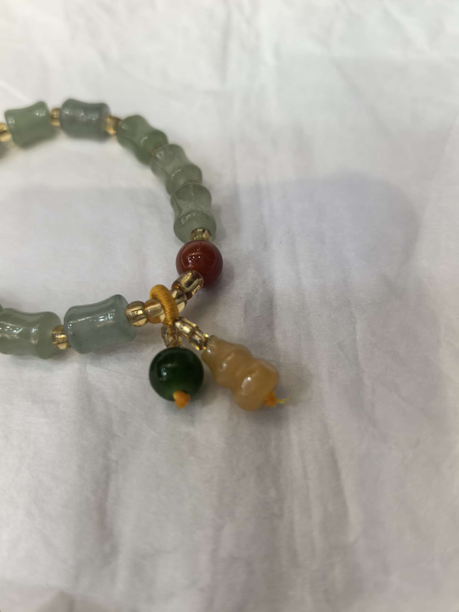 Wholesale of jewelry: Gold thread jade bracelets for men and women detail image 4