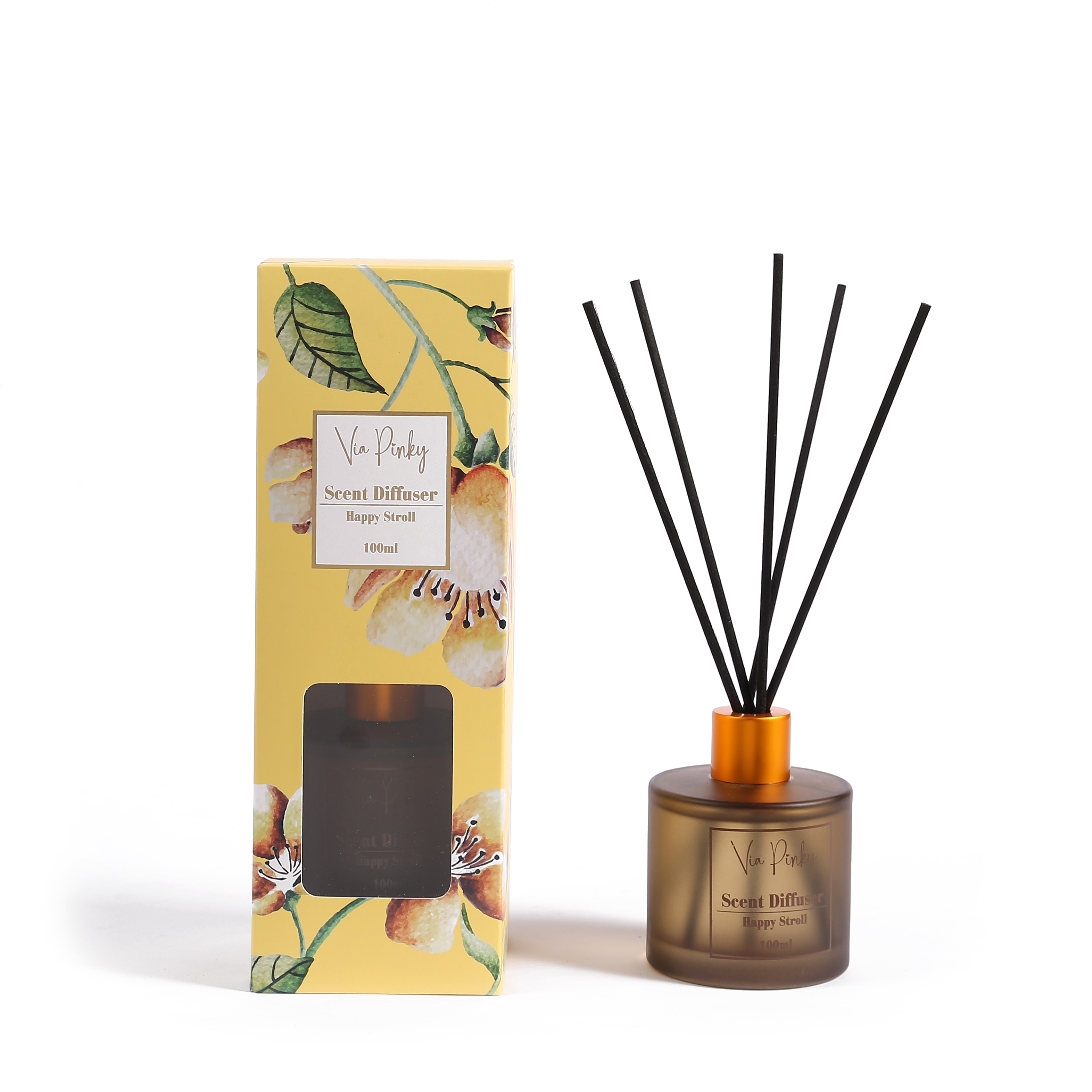 植物香薰室内高级感家用酒店无火香熏栀子花香氛精油扩香摆件