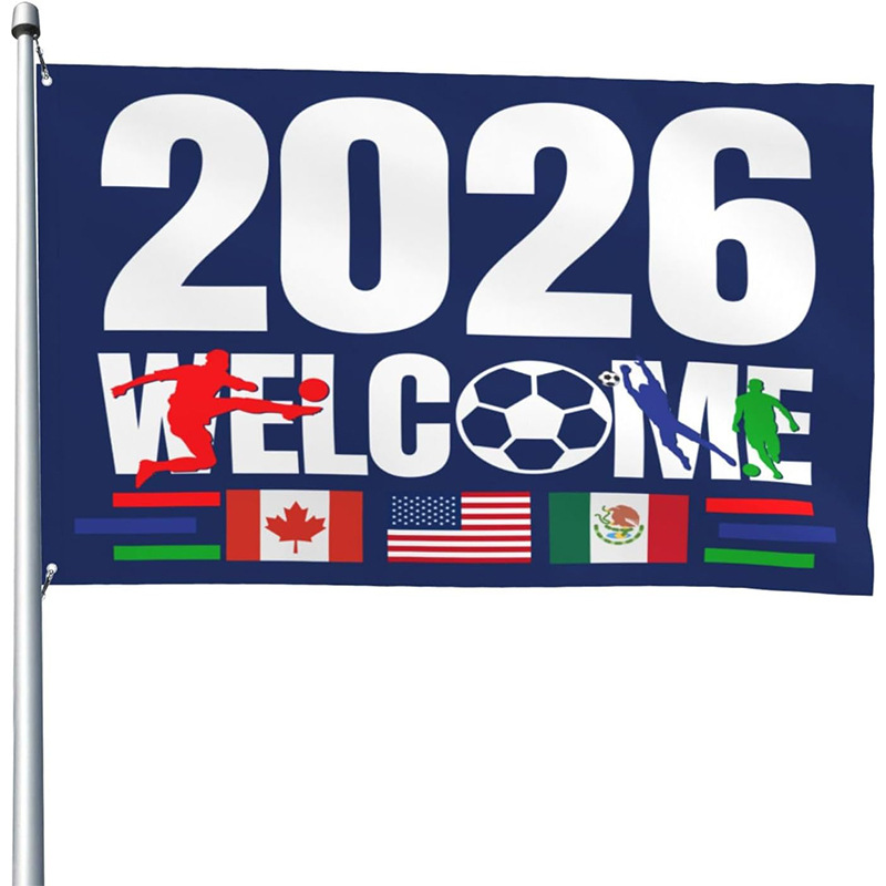 Chuangdong Flag 2026 World Cup in the United States, Canada and Mexico Mexican spliced Flag Bar atmosphere decoration cheering items American flag Item Picture