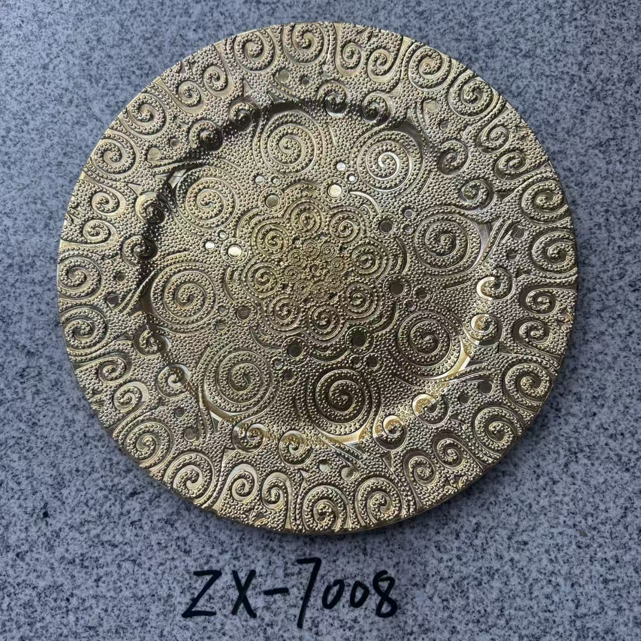 外贸婚礼酒店派对一次性工艺盘装饰塑料盘