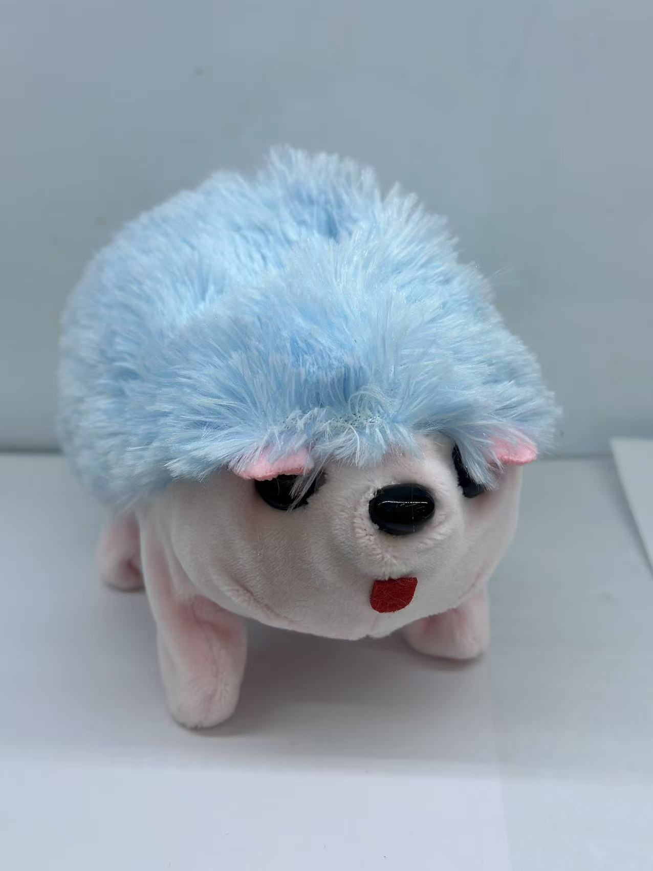 电动毛绒儿童新款电动刺猬玩具走路带叫声地摊热卖厂家直销白底实物图