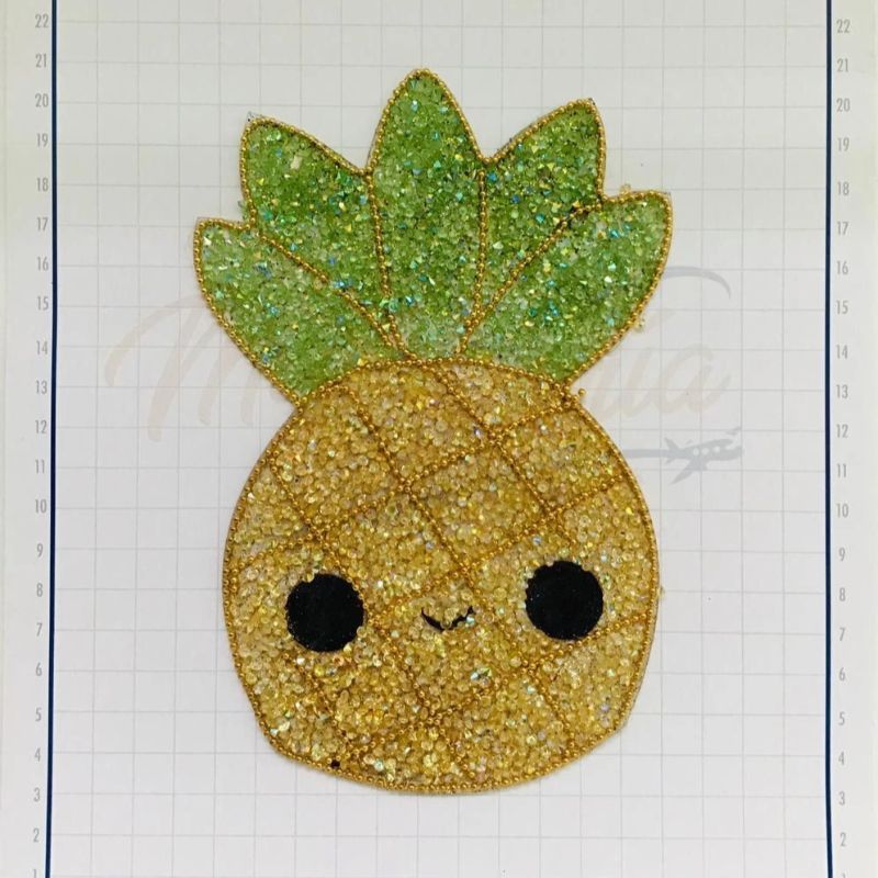 菠萝刺绣贴布服装辅料