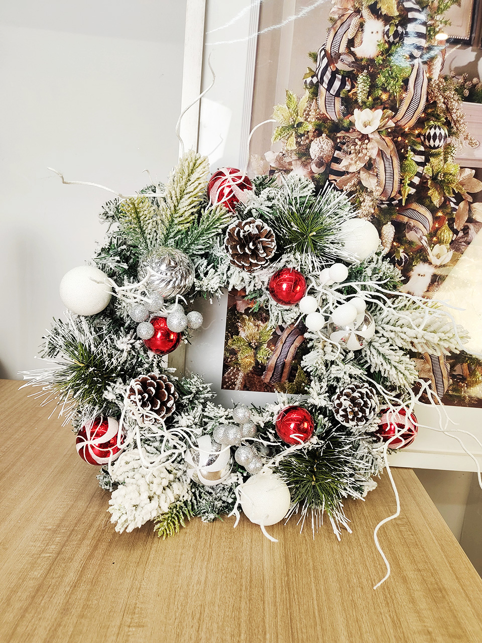 Cross-border new products, cross-border Christmas, Christmas decorative trees, mini Christmas trees, table ornaments, Christmas wreaths, Christmas decorative pendants, home party decorations pic 3