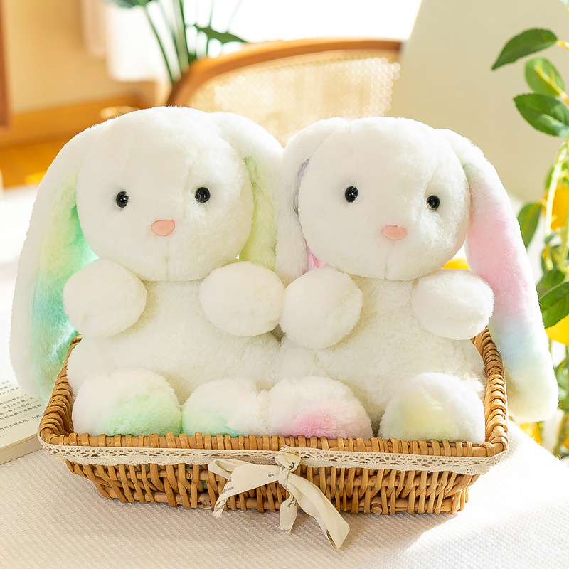 Rabbit plush toy throw pillow