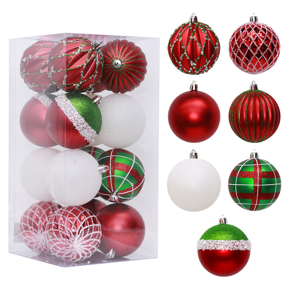Amazon's new hand-painted Christmas balls, Christmas decorations, custom-made from the source factory, electroplated plastic balls, Christmas tree pendants, cross-border Christmas new high-quality materials Item Picture