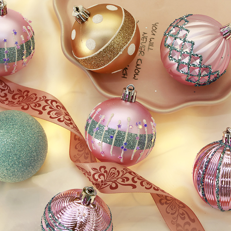 Amazon's new hand-painted Christmas balls, Christmas decorations, custom-made electroplated plastic balls from the original factory, Christmas tree pendants, cross-border Christmas new high-quality materials