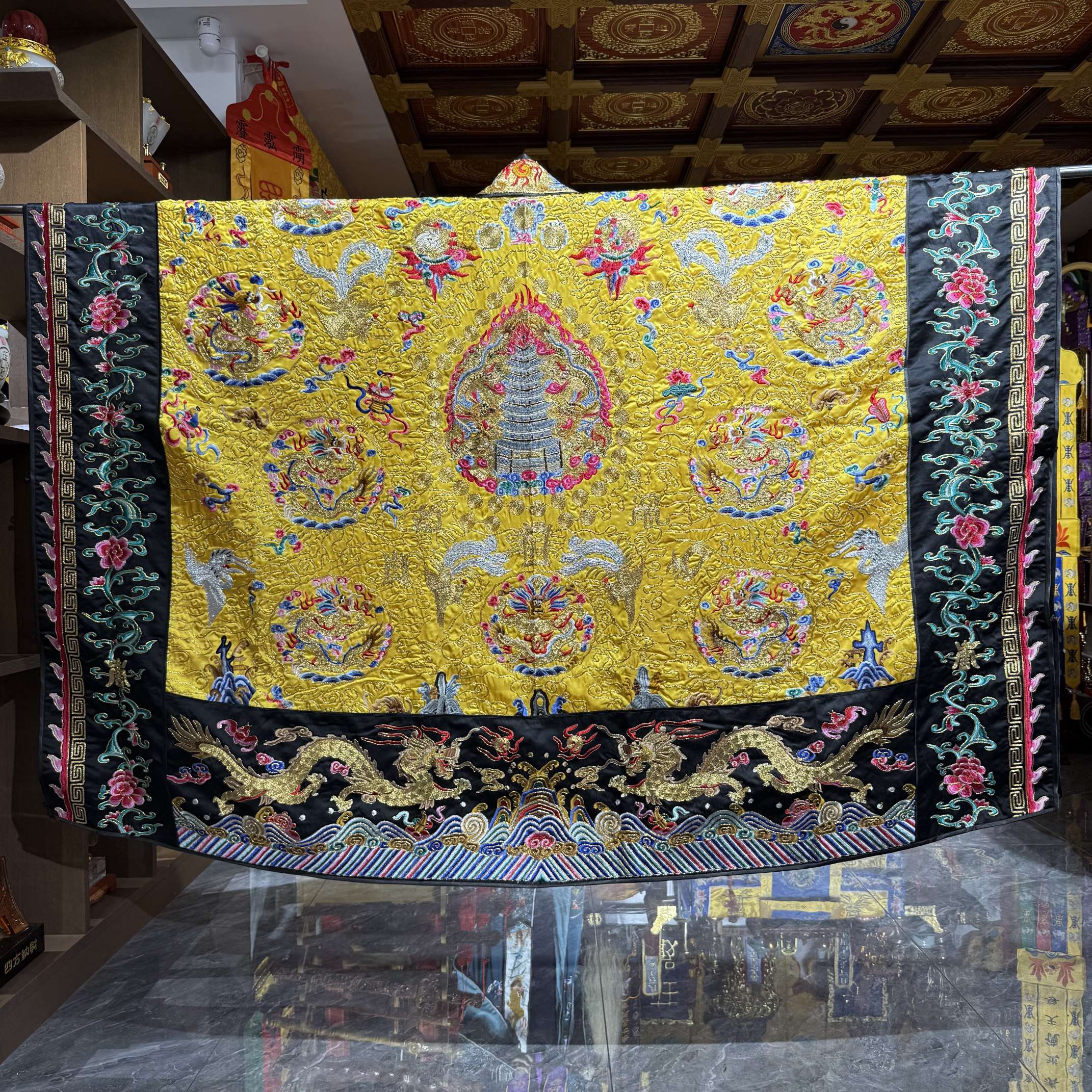 义乌宗教宏道工艺品精制宗教场所活动用品高档团龙衣详情图5