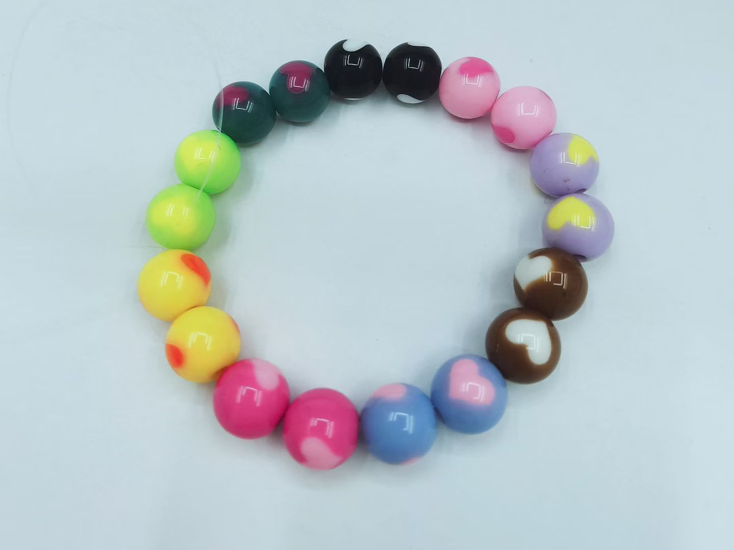 12mm multicolored heart details Picture
