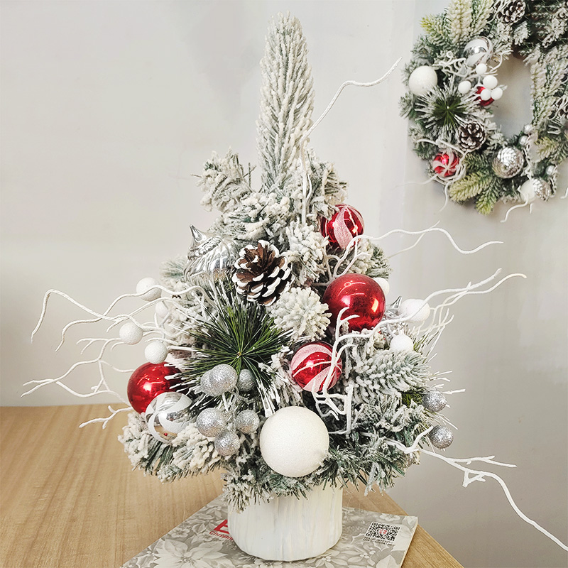 Cross-border new products, cross-border Christmas, Christmas decorative trees, mini Christmas trees, table ornaments, Christmas wreaths, Christmas decorative pendants, home party decorations Item Picture