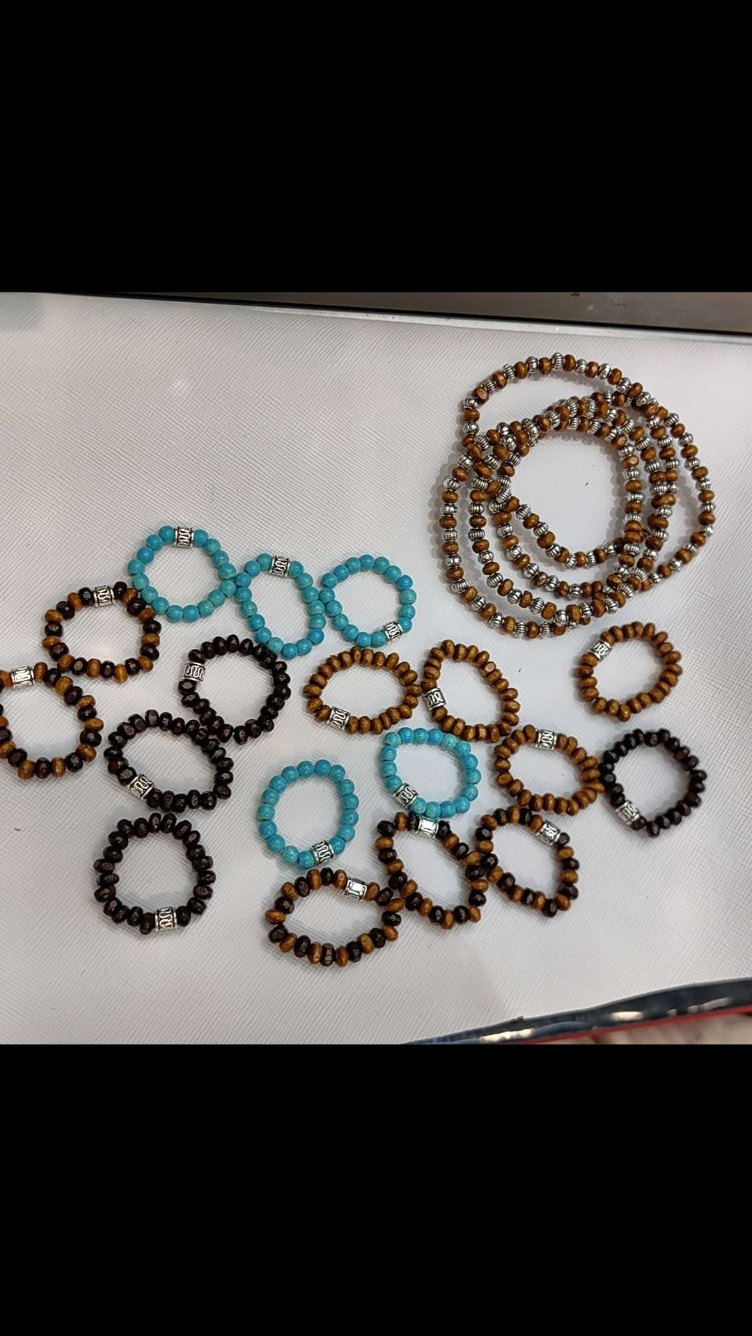 石头戒指，木头戒指 手链 彩色项链 