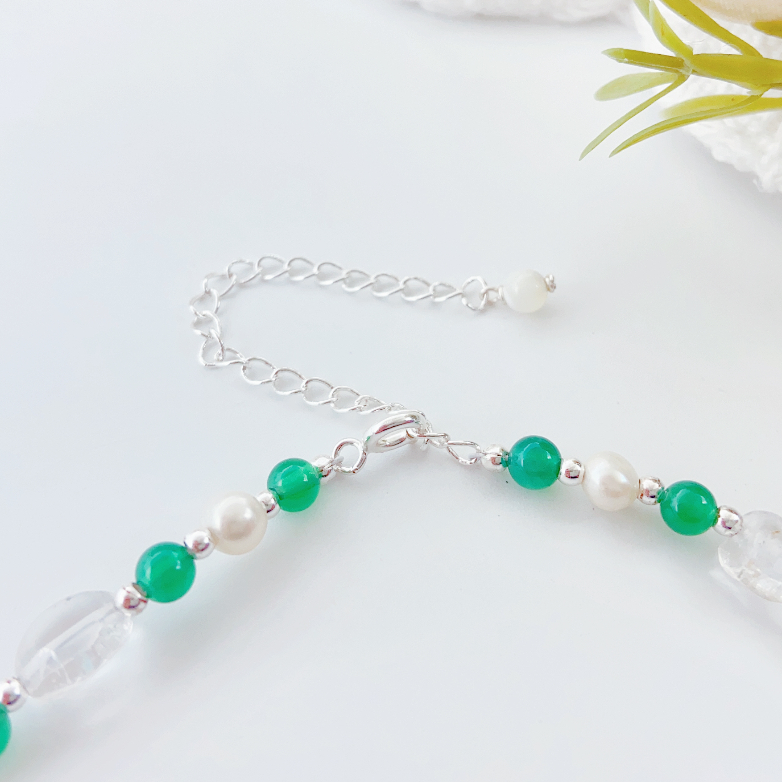 Close-up of high-quality pearl pendant