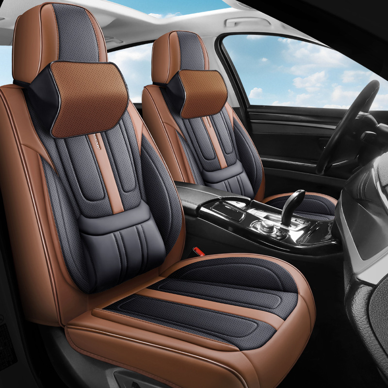 外贸跨境厂家批发全包坐垫四季3D全包围汽车座套全皮轿车车坐垫套1