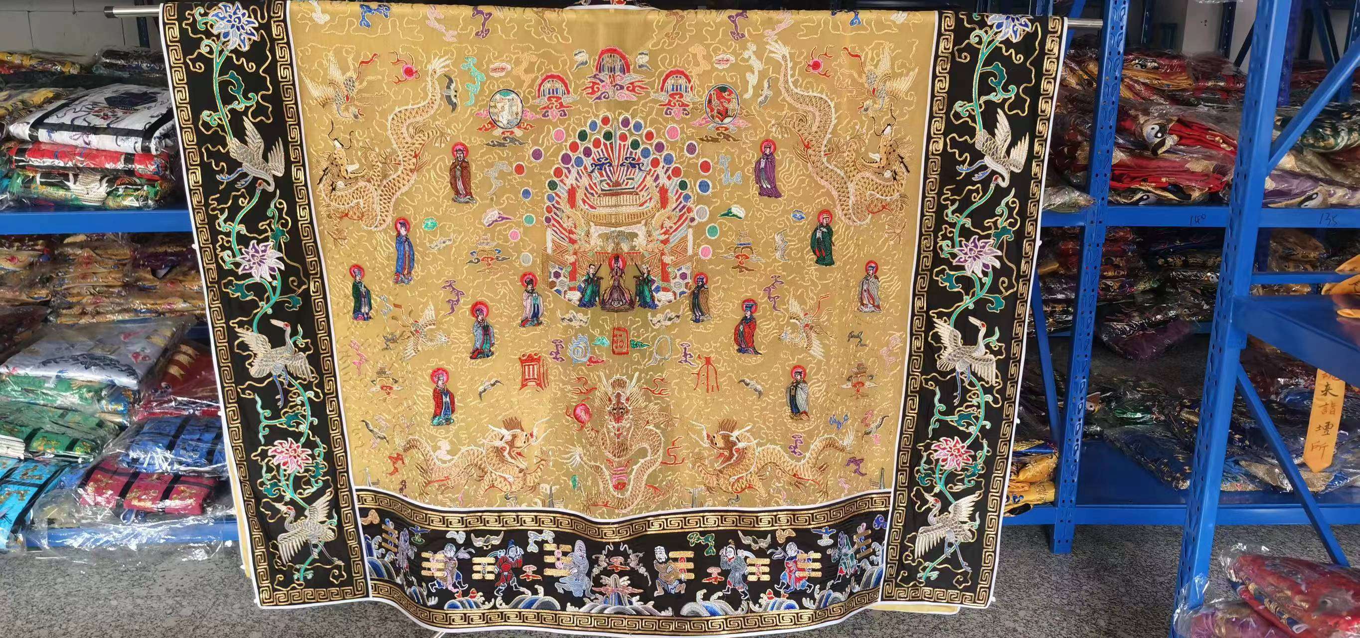 义乌精绣金线仿苏绣朝圣衣服宗教活动场合高档详情图5