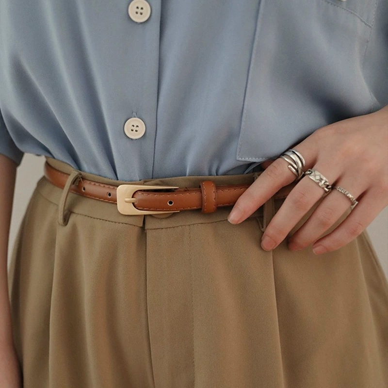 This high-end, fashionable and simple cinched waist decorative dress for women is a versatile Korean style with a cinched waist and a thin belt Specification drawing