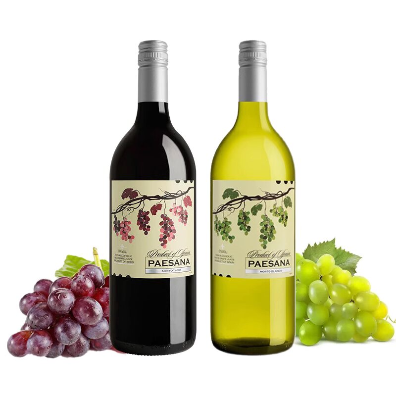 Wholesale free shipping of Spanish imported juice drinks, Pasana Genting Red Grape juice, white grape juice 1L