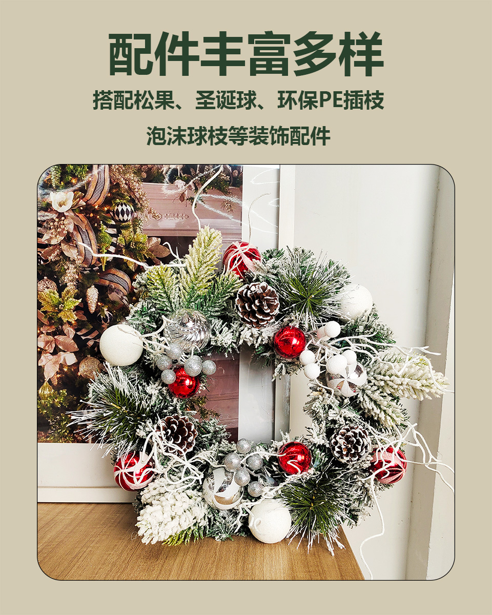 Cross-border new products, cross-border Christmas, Christmas decorative trees, mini Christmas trees, table ornaments, Christmas wreaths, Christmas decorative pendants, home party decorations pic 2