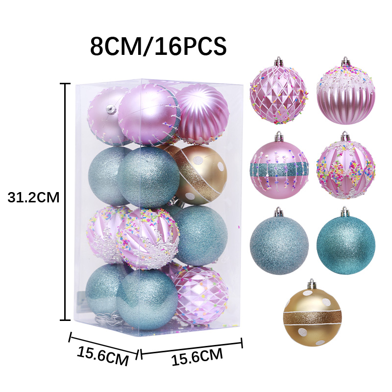 Amazon's new hand-painted Christmas balls, Christmas decorations, custom-made electroplated plastic balls from the original factory, Christmas tree pendants, cross-border Christmas new high-quality materials Item Picture