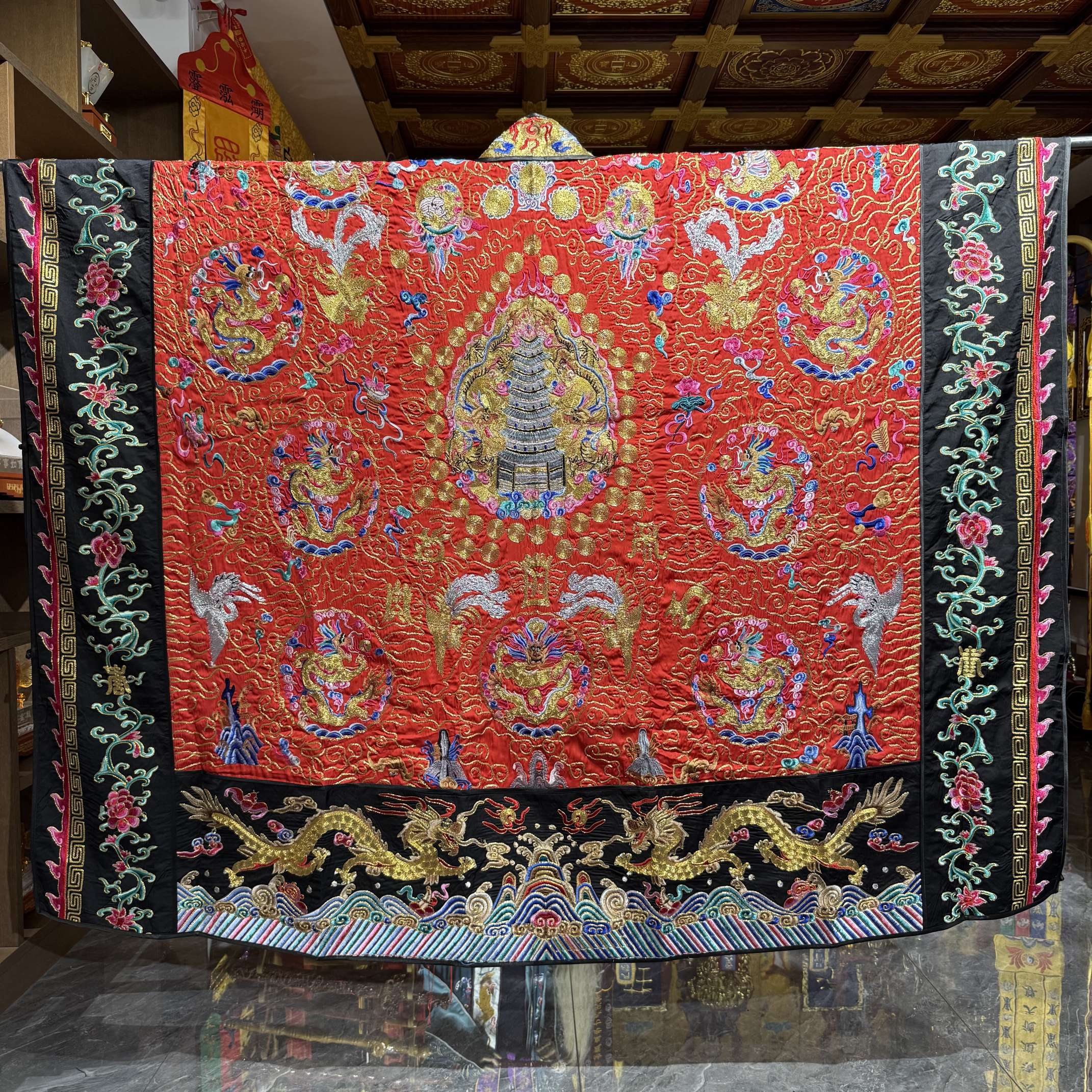 义乌宗教宏道工艺品精制宗教场所活动用品高档团龙衣详情图8