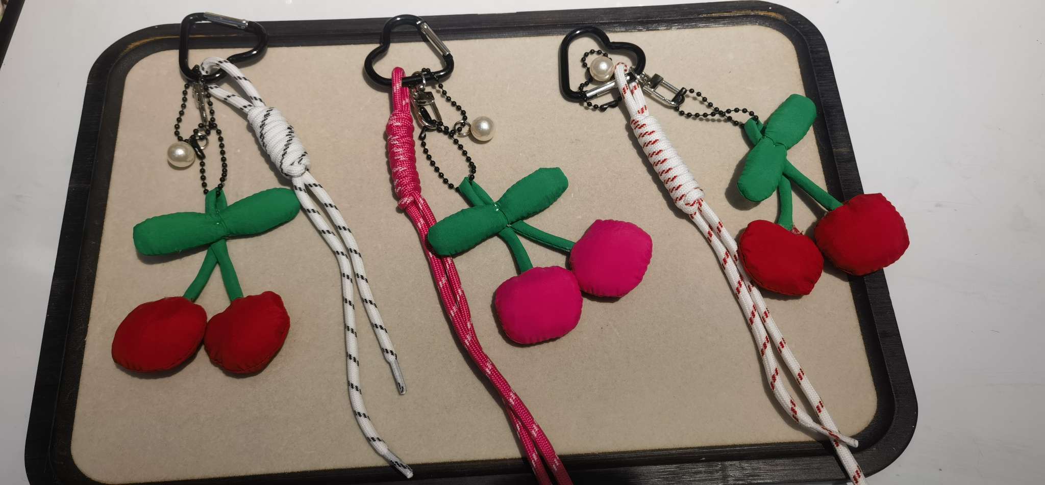 三丽欧獭兔毛球饰品钥匙扣配件透明樱桃珠挂饰时尚百搭礼品钥匙扣钥匙扣详情图6