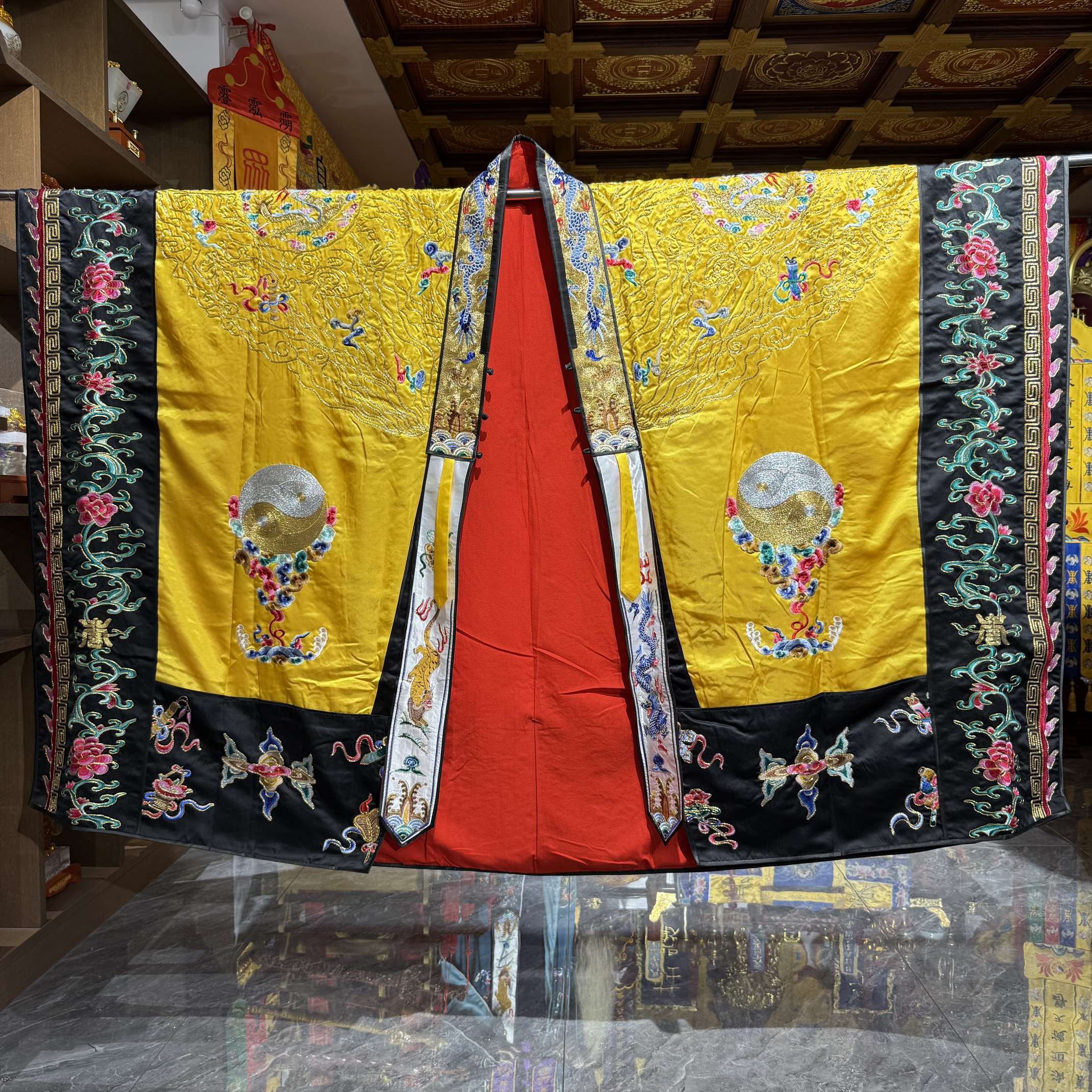 义乌宗教宏道工艺品精制宗教场所活动用品高档团龙衣详情图6