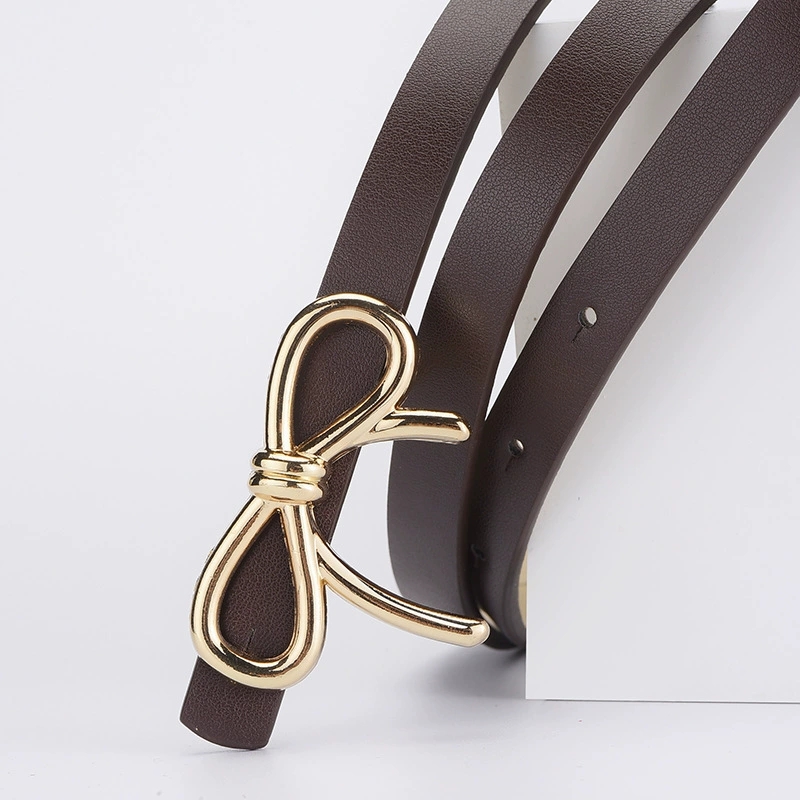 Sweet girl with bow, lady's belt, golden buckle, versatile dress, light luxury and high-end decoration, belt for women Specification drawing