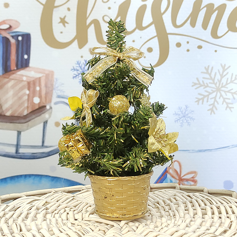Cross-border new Christmas tree mini desktop decoration, small Christmas tree home goods, Christmas tree decoration set, Christmas tree festival gift Application Scenario