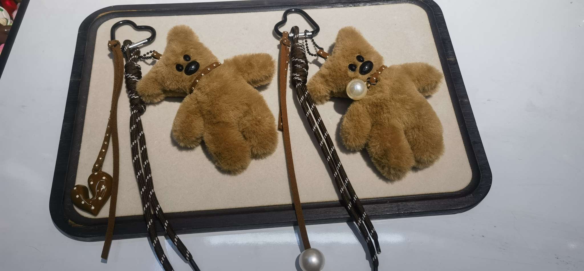 三丽欧獭兔毛球饰品钥匙扣配件透明樱桃珠挂饰时尚百搭礼品钥匙扣钥匙扣详情图3