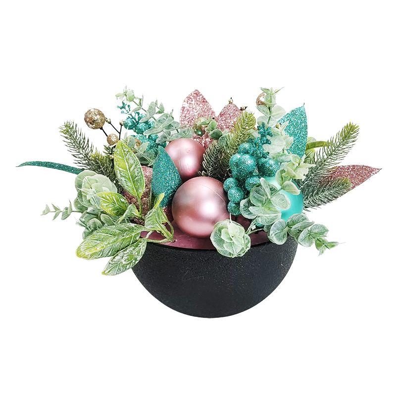 Cross-border artificial green plant potted plants with a high-end feel, Christmas artificial flowers, home decoration ornaments, Christmas decorative potted plants, scene arrangement decorative ornaments Item Picture