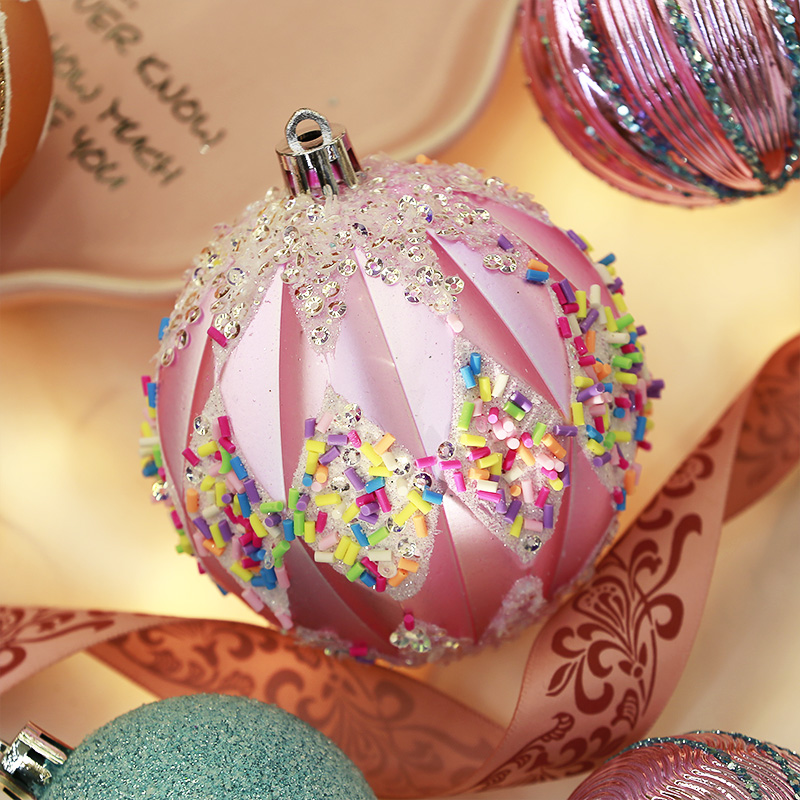Amazon's new hand-painted Christmas balls, Christmas decorations, custom-made electroplated plastic balls from the original factory, Christmas tree pendants, cross-border Christmas new high-quality materials Specification image