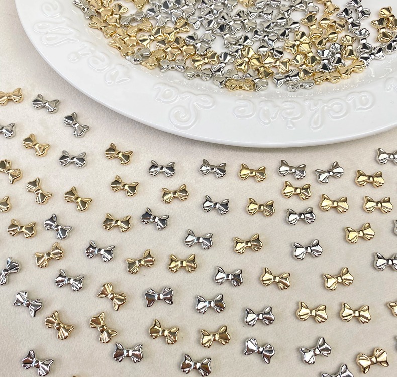 亚克力电镀金属小小结diy/手机链钥匙扣包挂装饰饰品配件材料散珠详情1