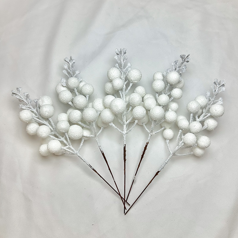 Cross-border new products: 20cm Christmas decorative fruits, festival decorations, flower arrangements, preserved flowers, simulated materials, bouquets pic 1