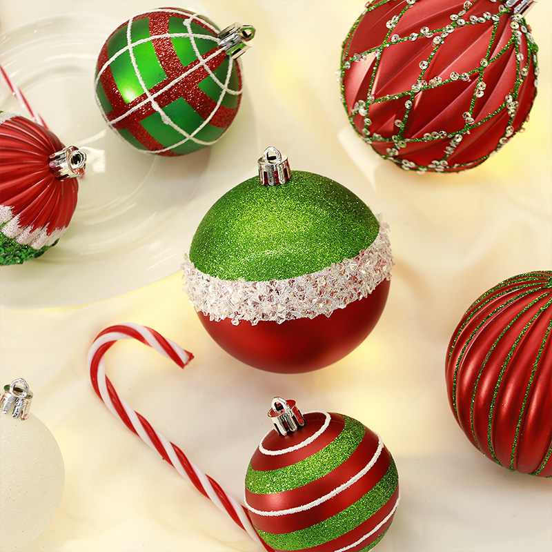 Amazon's new hand-painted Christmas balls, Christmas decorations, custom-made from the source factory, electroplated plastic balls, Christmas tree pendants, cross-border Christmas new high-quality materials