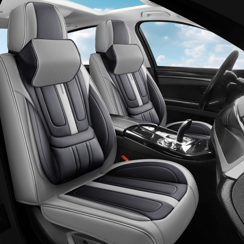 Wholesale of all-inclusive seat cushions from cross-border foreign trade manufacturers, all-season 3D fully enclosed car seat covers, all-leather car seat cushion covers 1 details Picture
