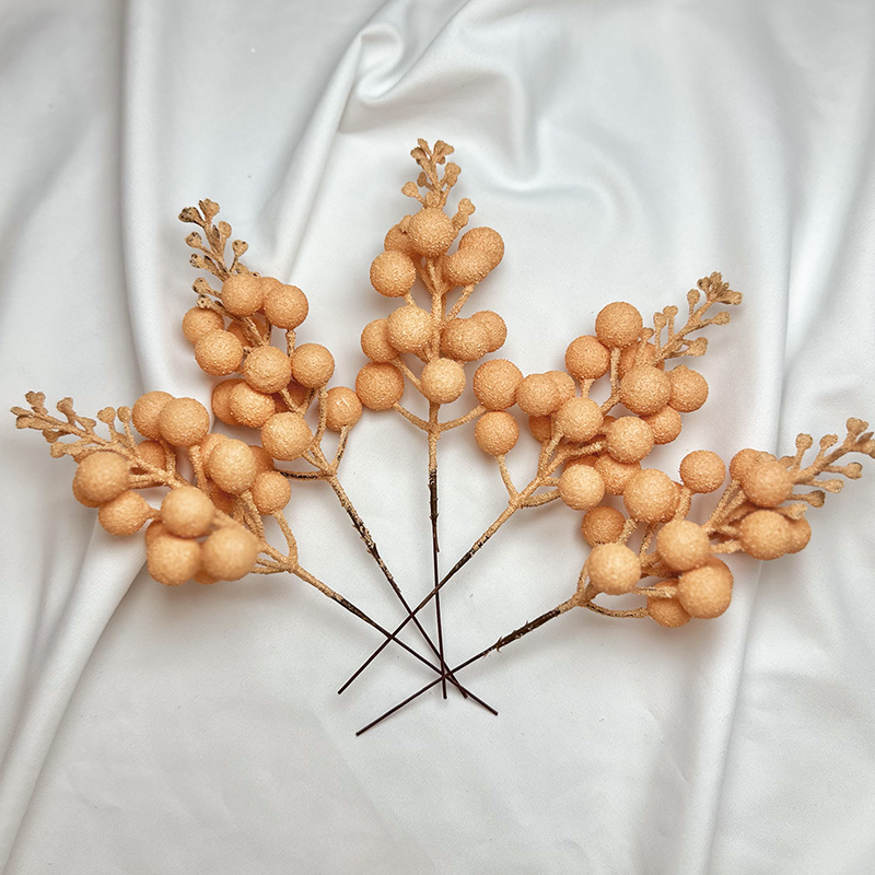 Cross-border new products: 20cm Christmas decorative fruits, festival decorations, flower arrangements, preserved flowers, simulated materials, bouquets pic 2