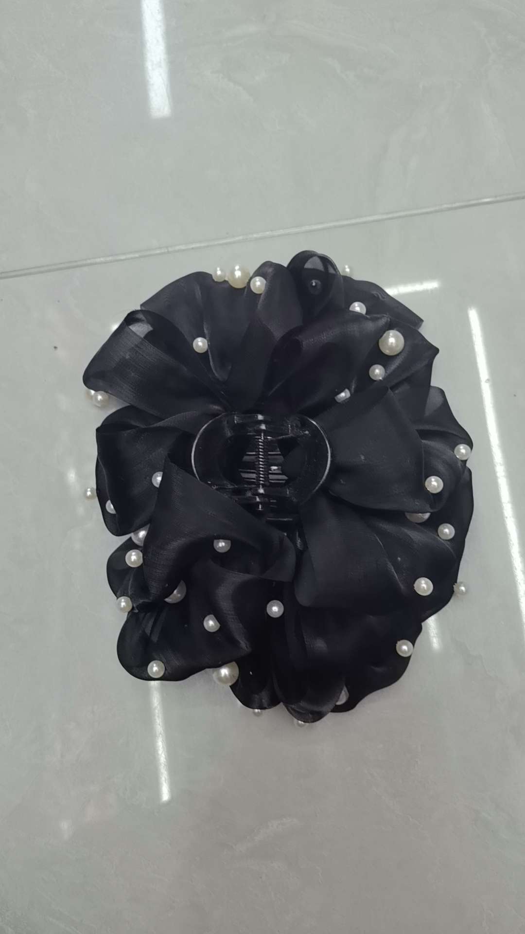 韩版女士拼接发绳头绳简约时尚儿童发饰头饰配饰百搭潮流珍珠抓夹