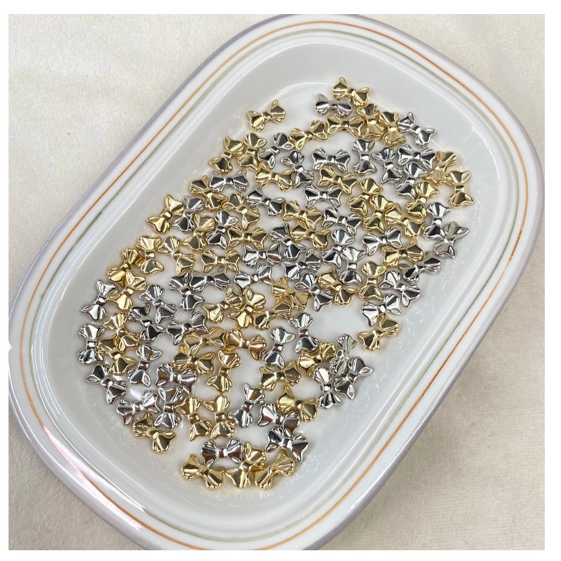 亚克力电镀金属小小结diy/手机链钥匙扣包挂装饰饰品配件材料散珠详情5