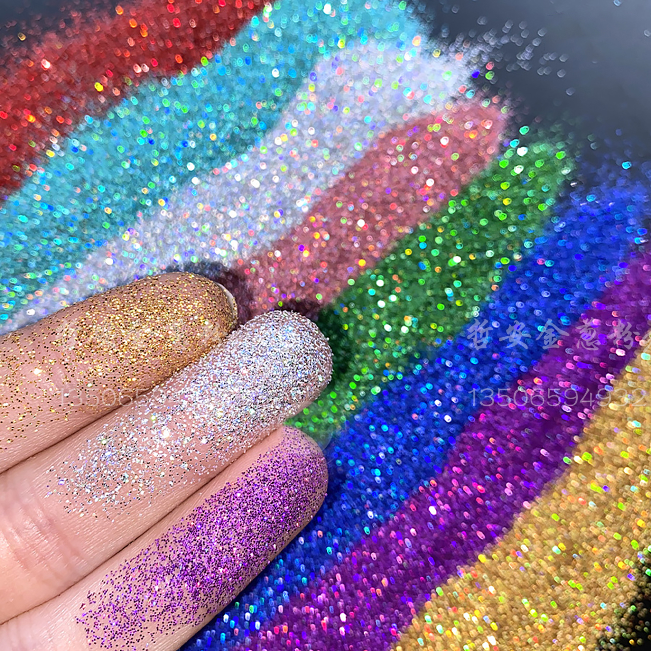 金葱粉金银片彩色片七彩镭射幻彩片金银线带五星桃心亮片工厂批发详情12