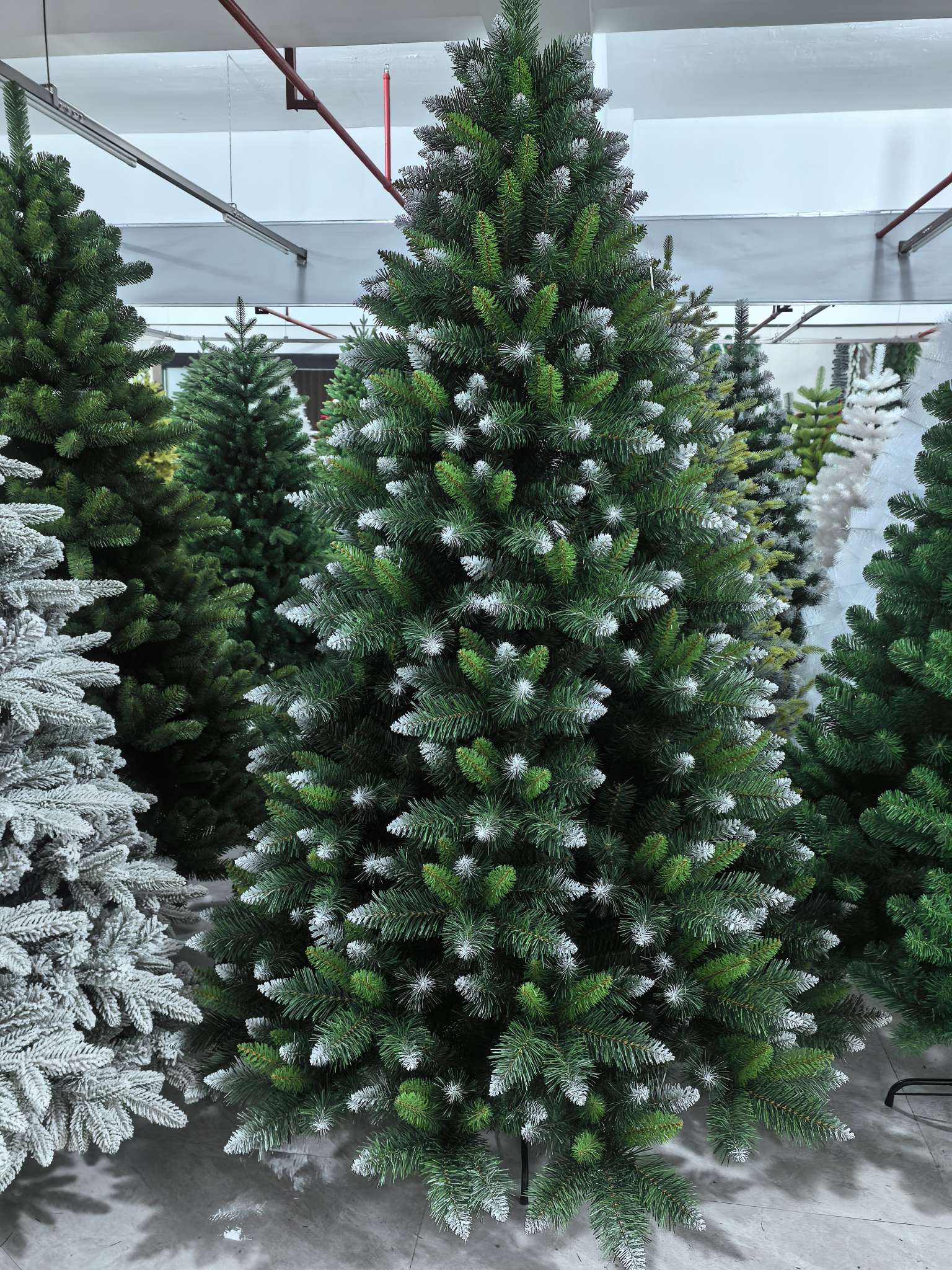 Spray-white mixed Christmas tree details Picture