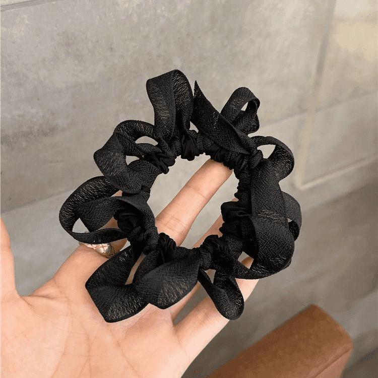 Simple bow small intestine hair tie, versatile for tying hair, soft and fashionable ponytail, elegant hair tie, stylish bun hair tie detail image 2