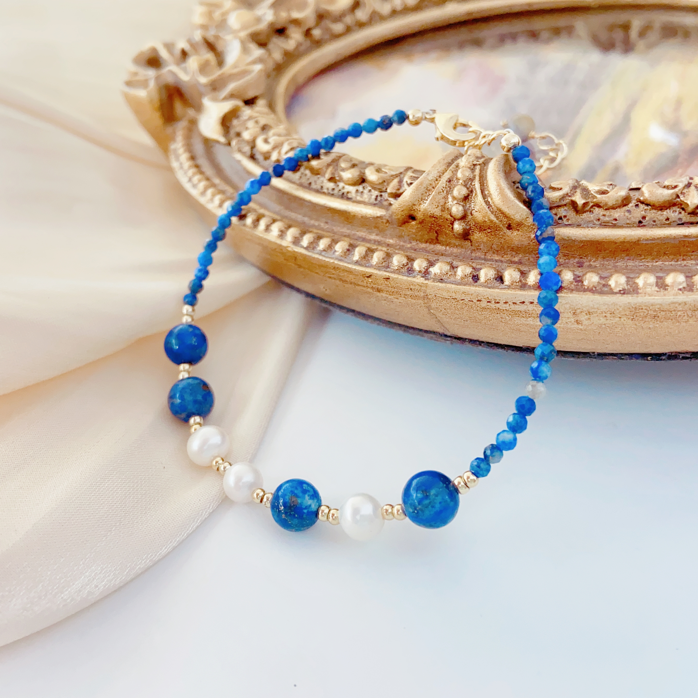 A natural freshwater pearl bracelet for women, a fashionable and high-end look, is suitable for daily wear, parties and banquets, with a Chinese trend style details Picture