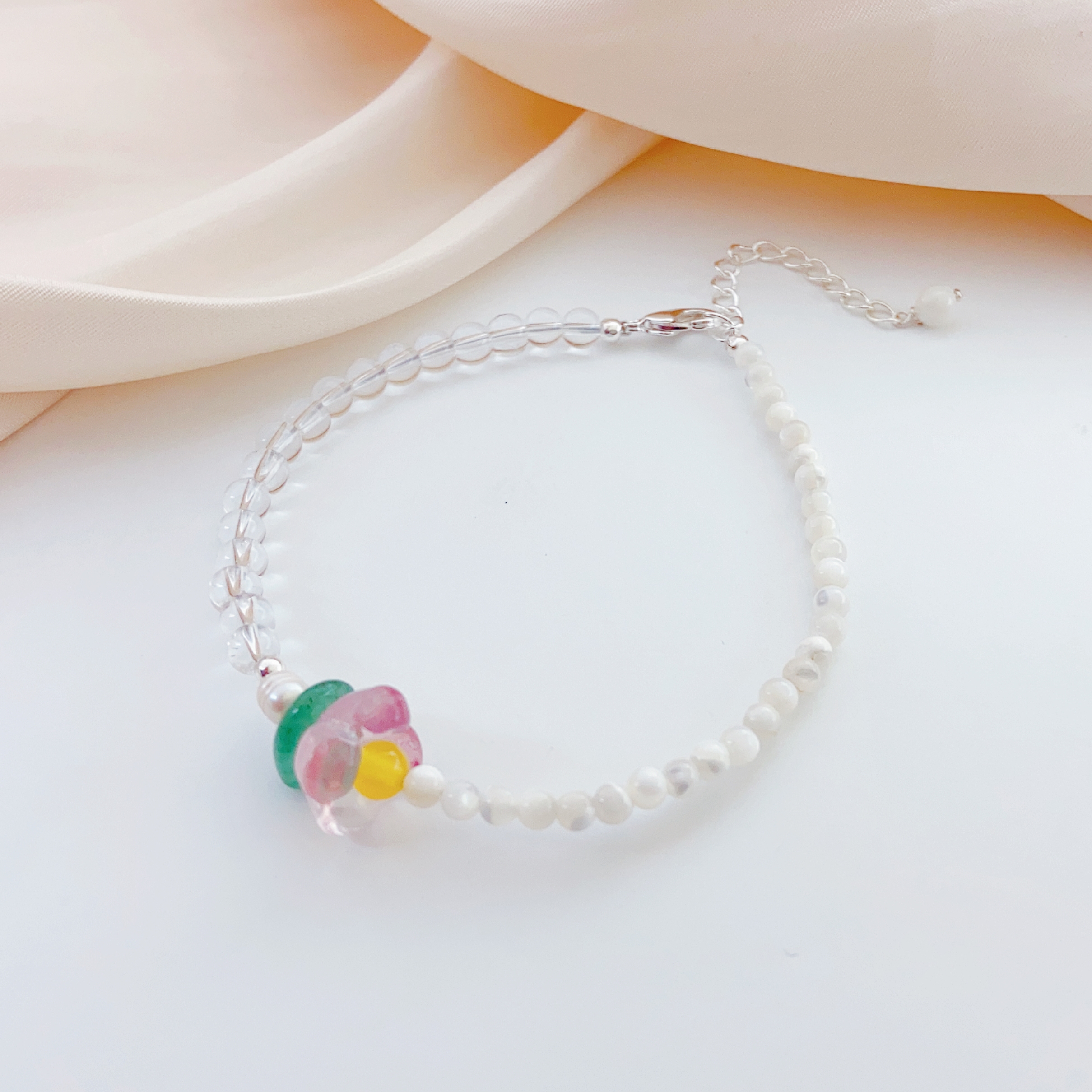 A natural freshwater pearl bracelet for women, with a fashionable and high-end feel, is suitable for daily wear and features a national trend style Specification image