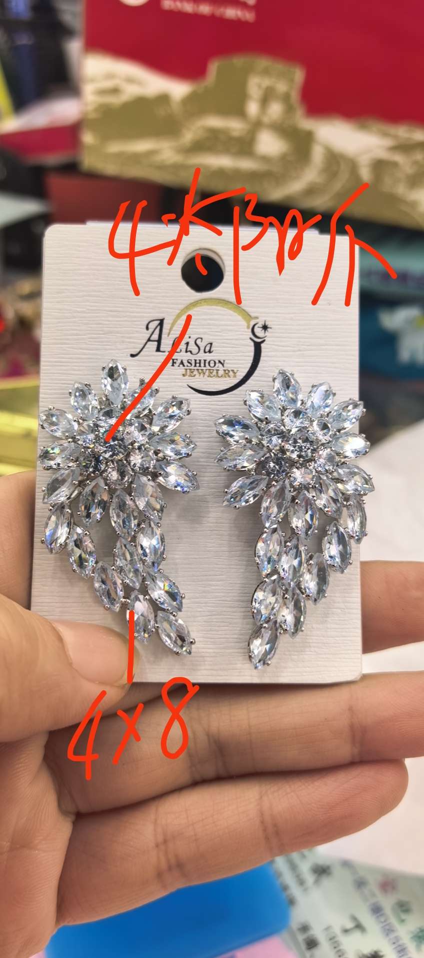 时尚珍珠耳环烧焊锆石耳饰简约气质耳环女韩版百搭耳饰品